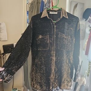 Only Black and Gold Sequin Top